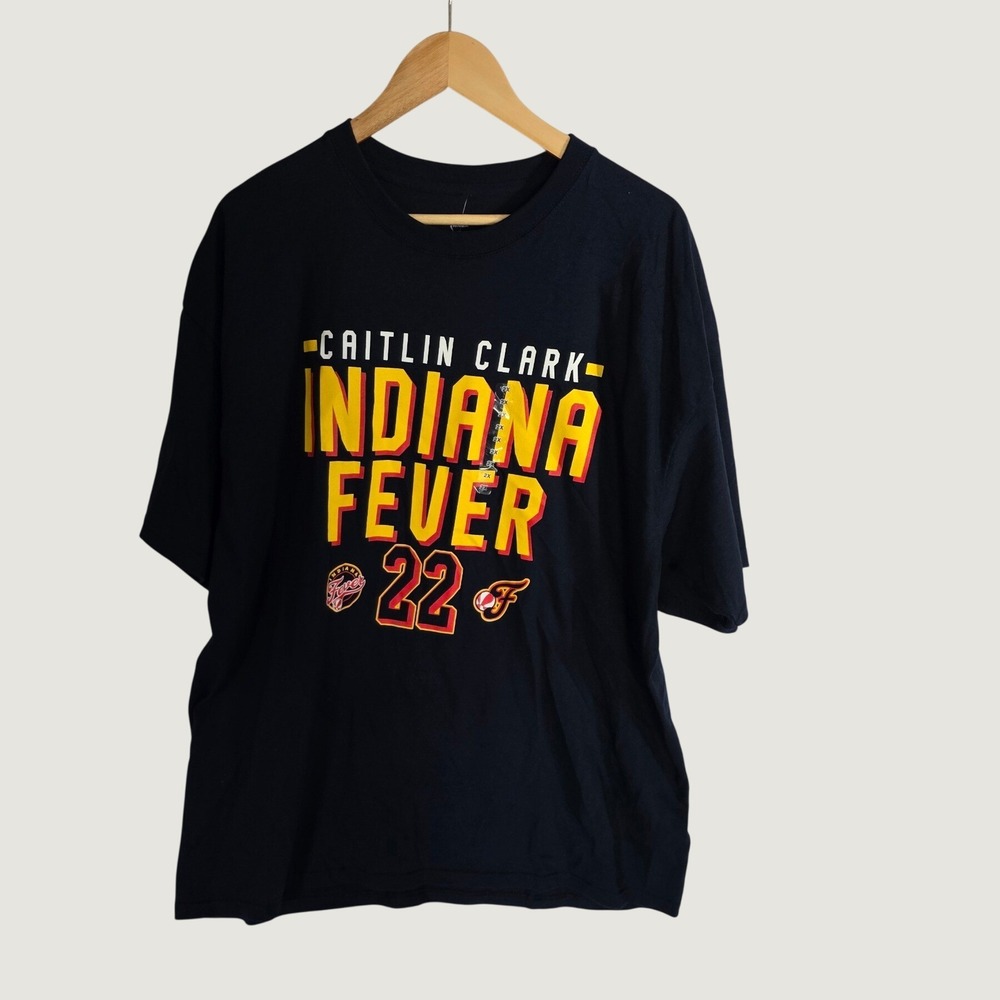 WNBA Indiana Fever Caitlen Clark Team Graphic T-Shirt 2X Bet on Women Navy